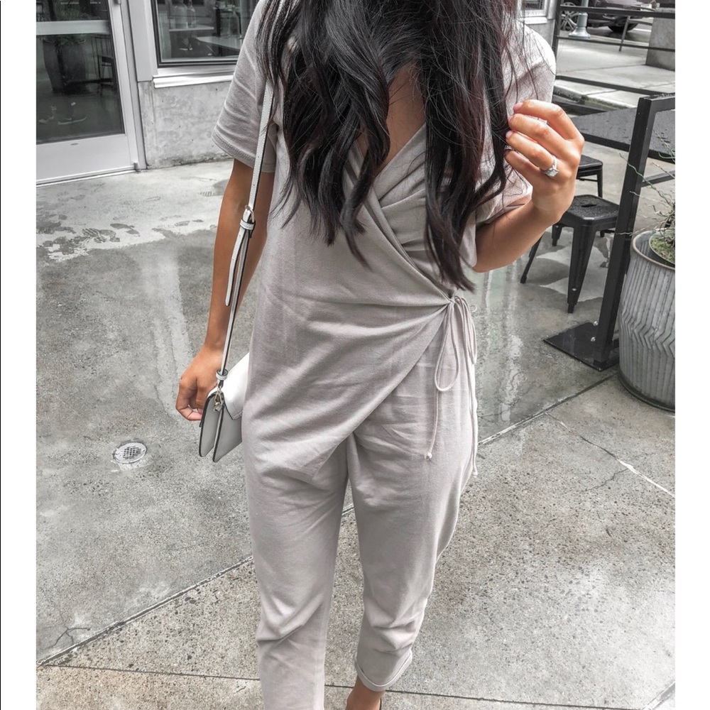 LUSH jumpsuit w/ cross tie